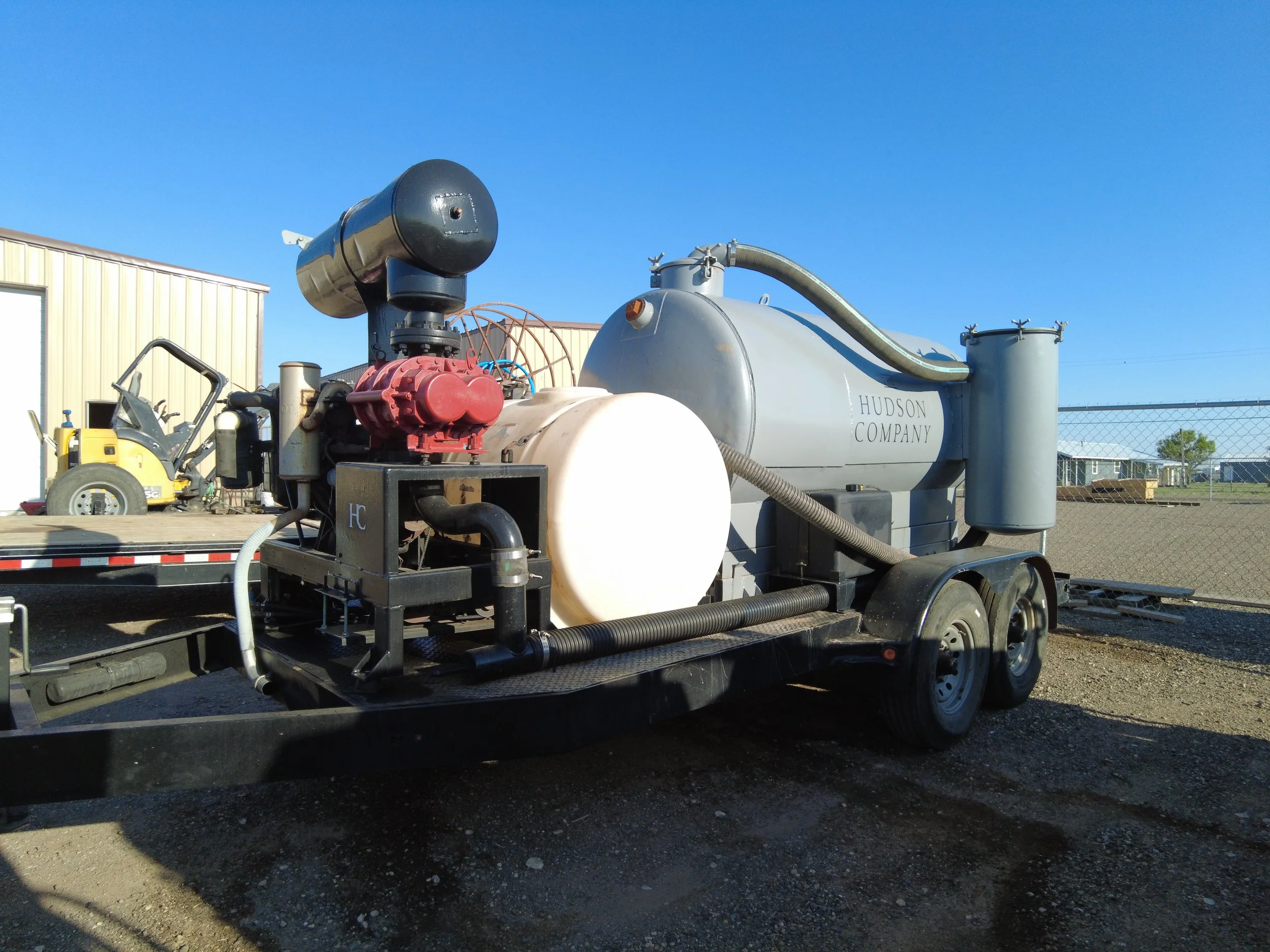 Hudson Company hydro excavation equipment prepared for utility work in the Texas Panhandle.