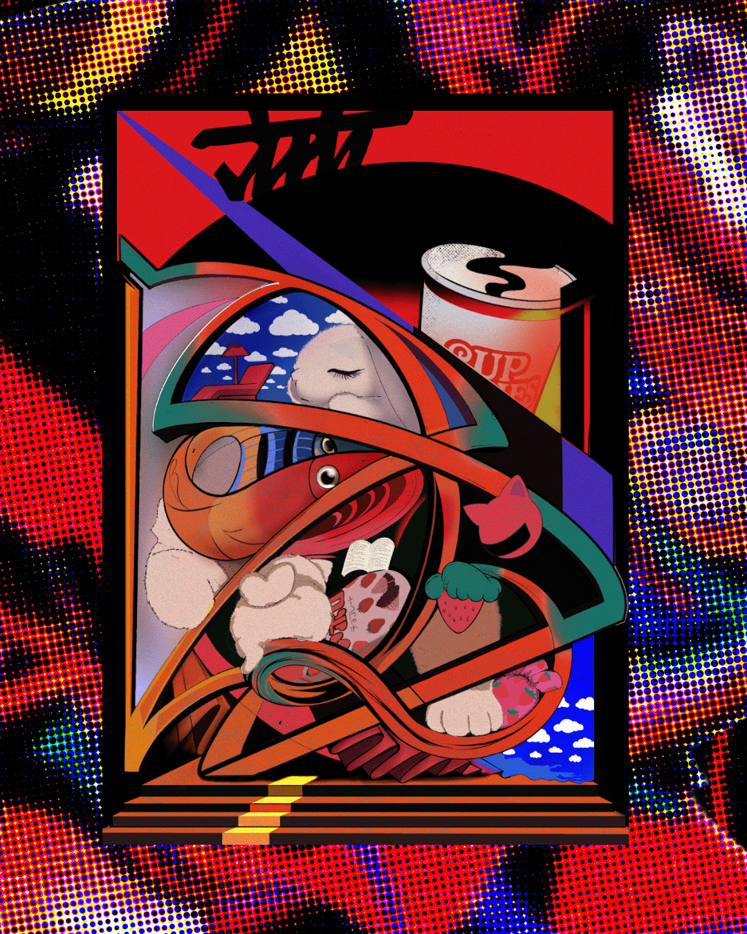 Procretae illustration_Dream_Halftone_Instagram.gif