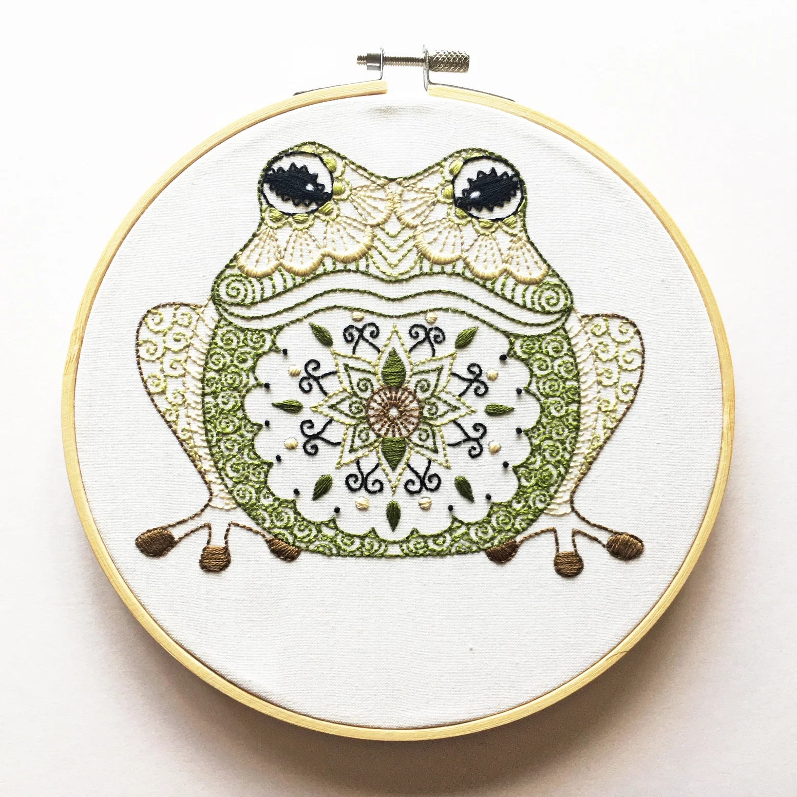 Frog Embroidery Fabric