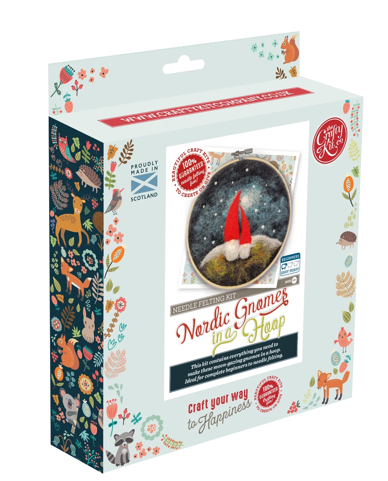 Gnomes in A Hoop Needle Felting Craft Kit