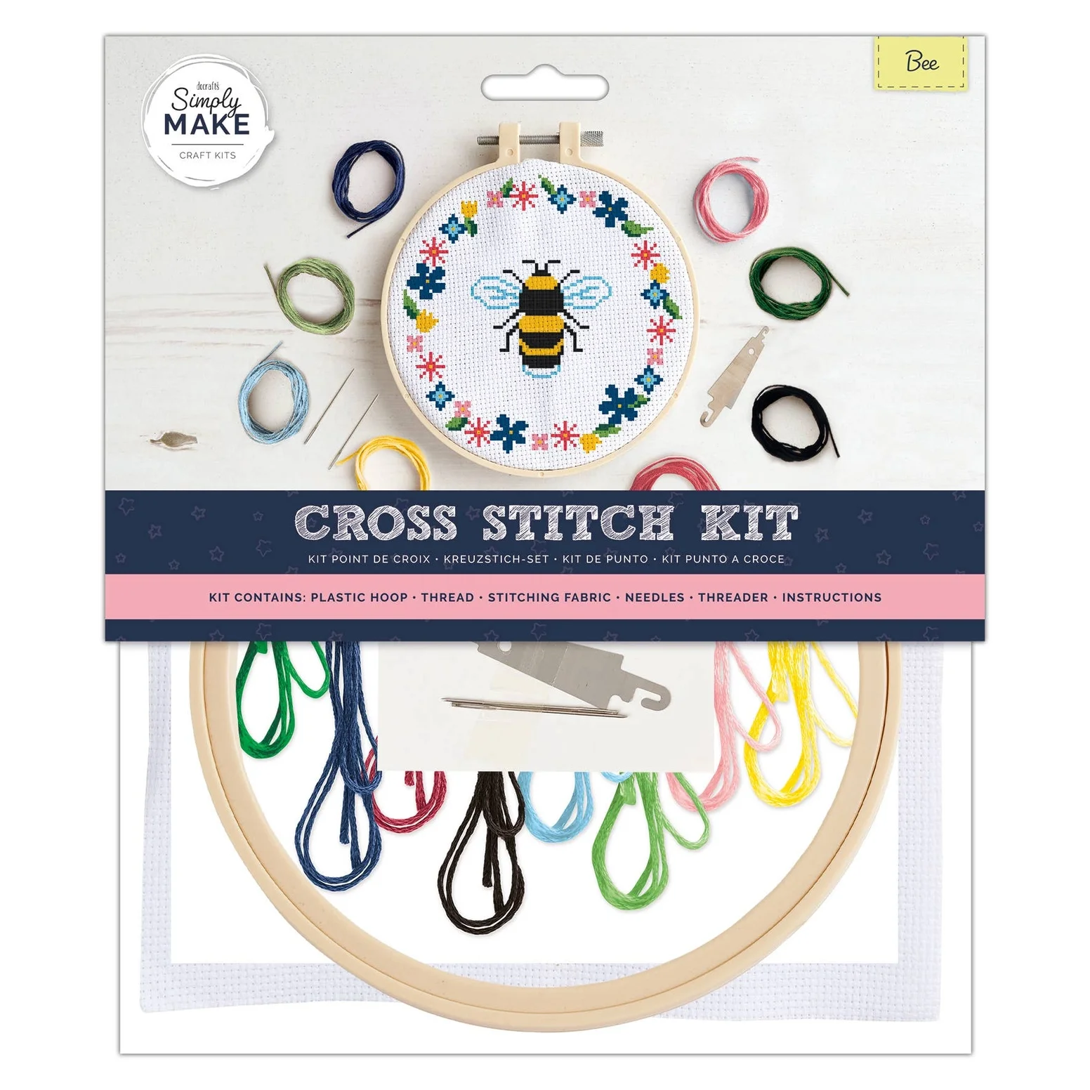 Simply Make Cross Stitch Kit - Bee