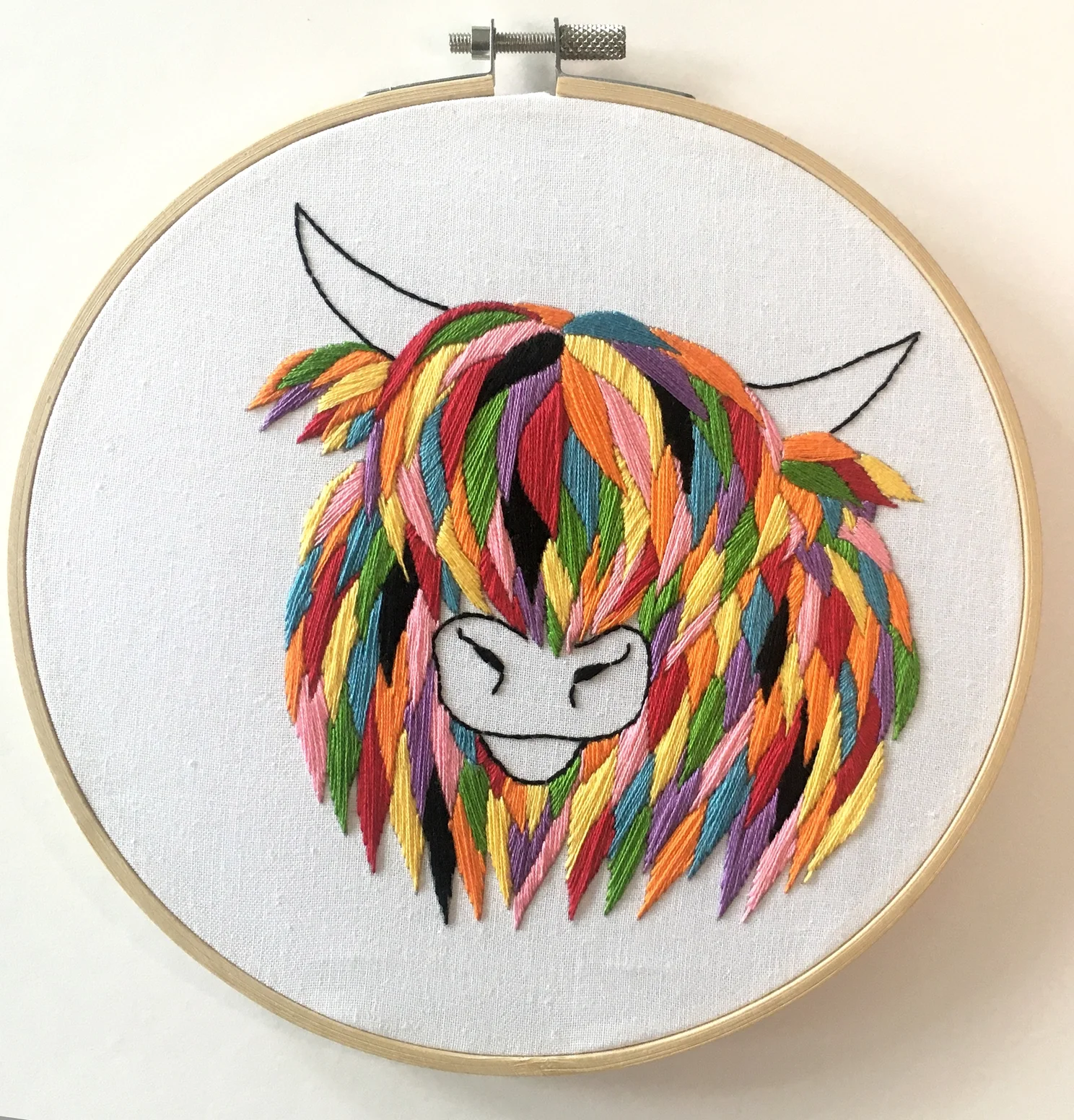 Highland Cow Embroidery Kit