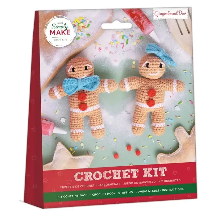 Simply make crochet your own Gingerbread People Kit