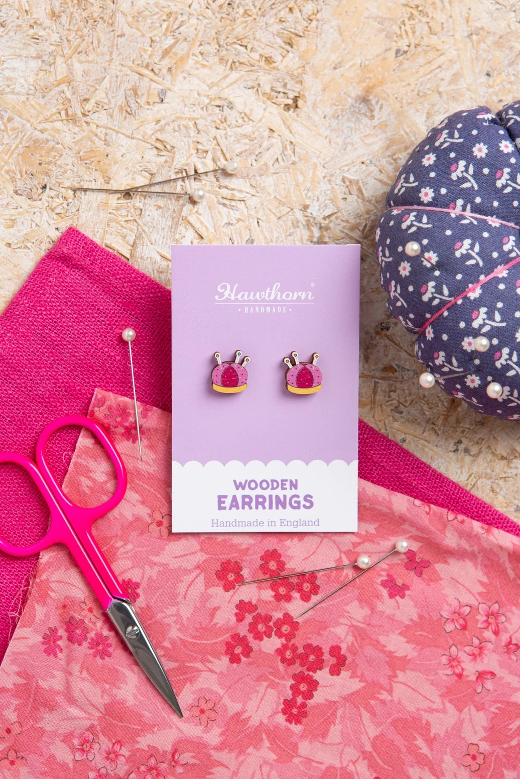 Wooden Stud Earrings - various designs
