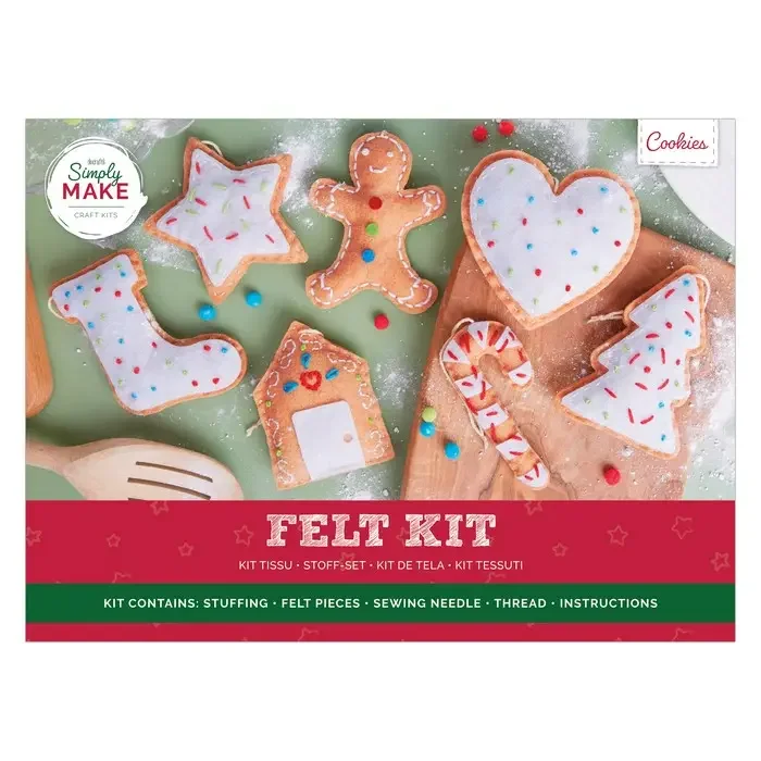 Simply Make Felt Christmas Craft Kit, Christmas Cookies