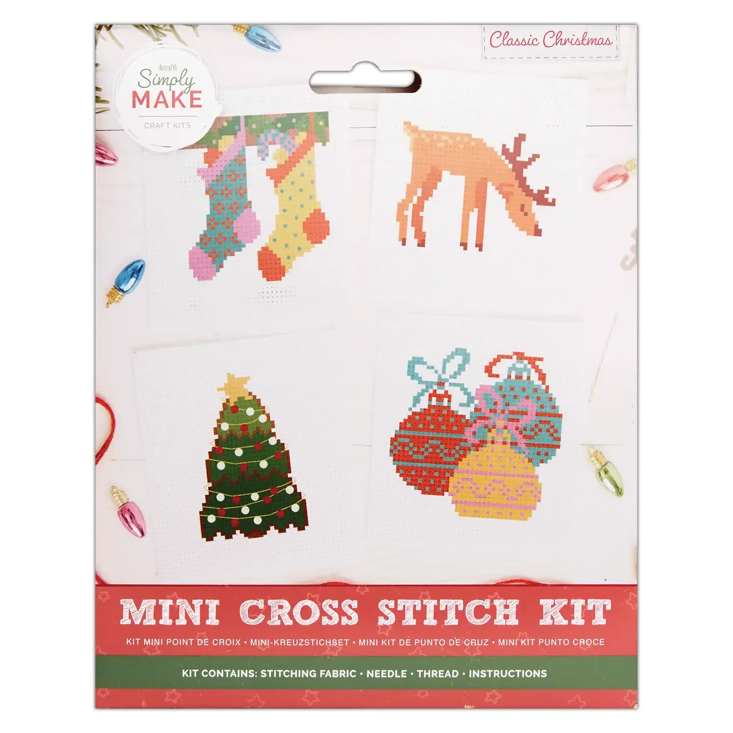 Simply Make Cross Stitch Kit, Classic Christmas