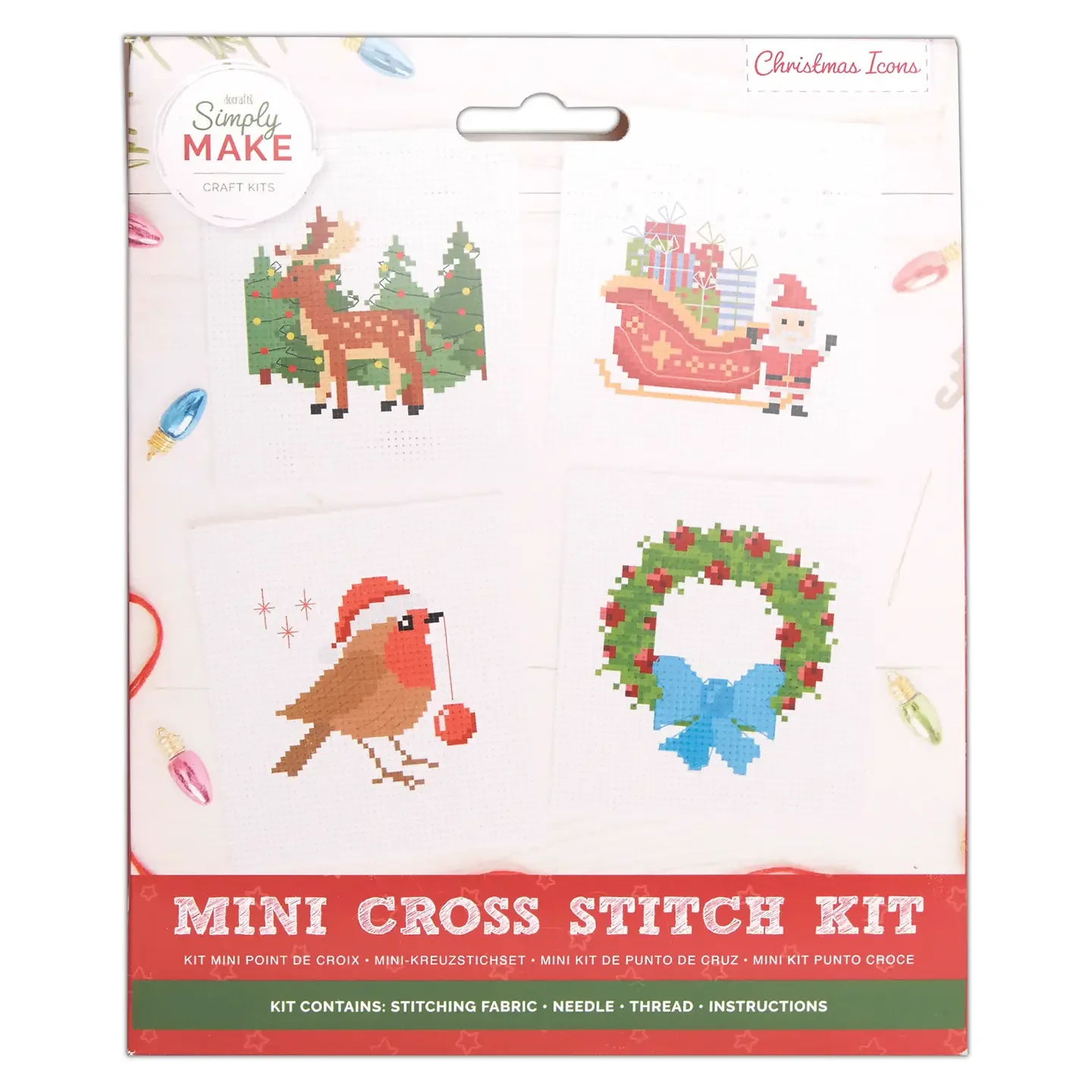 Simply Make Cross Stitch Kit Christmas Icons
