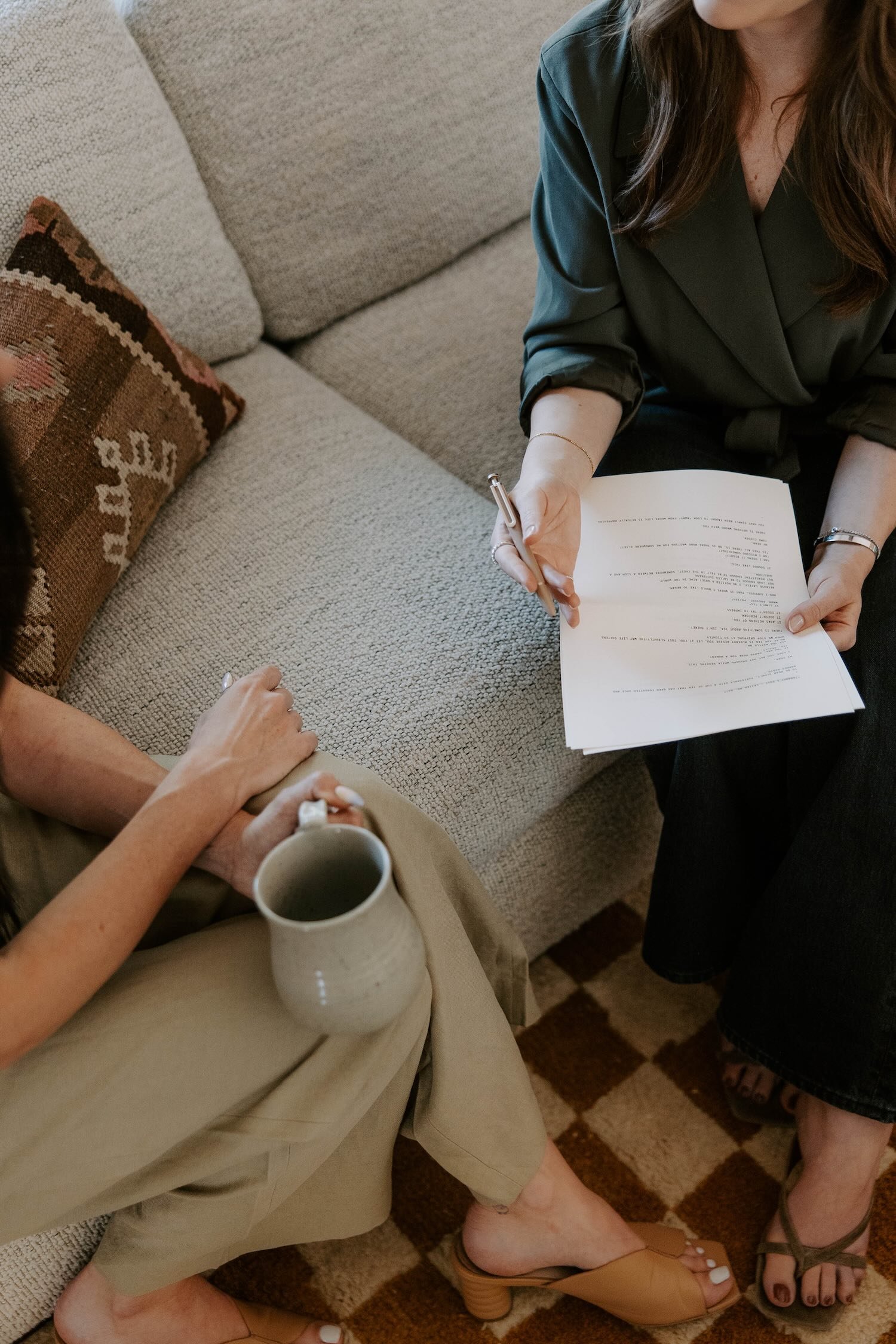 Chadley Zobolas meeting with a therapist for private practice business consultation for therapy practice owners.