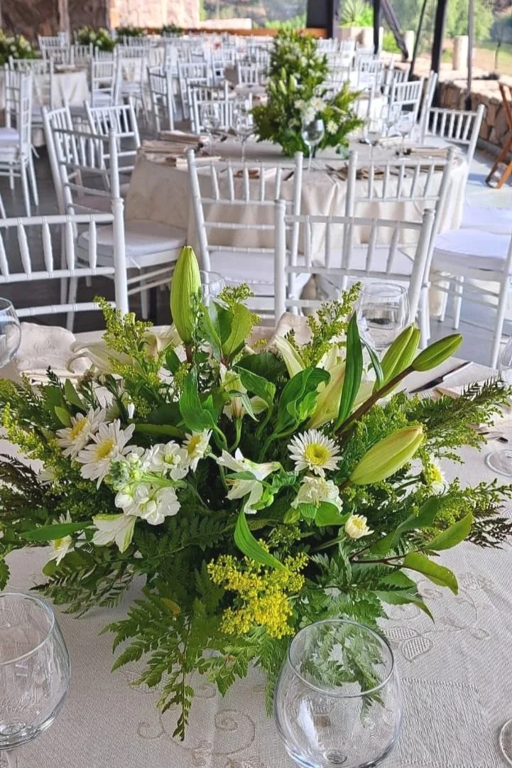 Centros de mesa y recepción