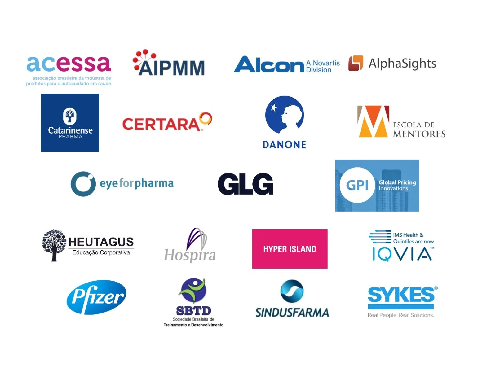 Logos of client companies ProMarketing has worked with