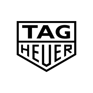 Logo de TAG Heuer en noir et blanc.