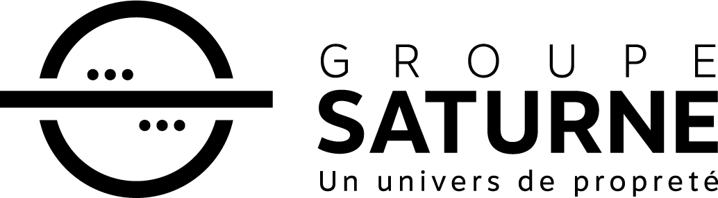 Logo du groupe Saturne avec un symbole circulaire et le texte 'Groupe Saturne'.