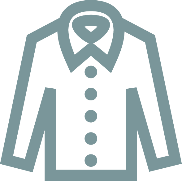 Illustration d'une veste ou d'un manteau à boutons avec un col.