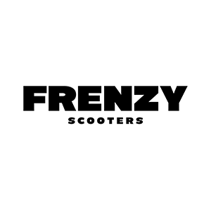 Frenzy Scooters logo in black text on a white background.