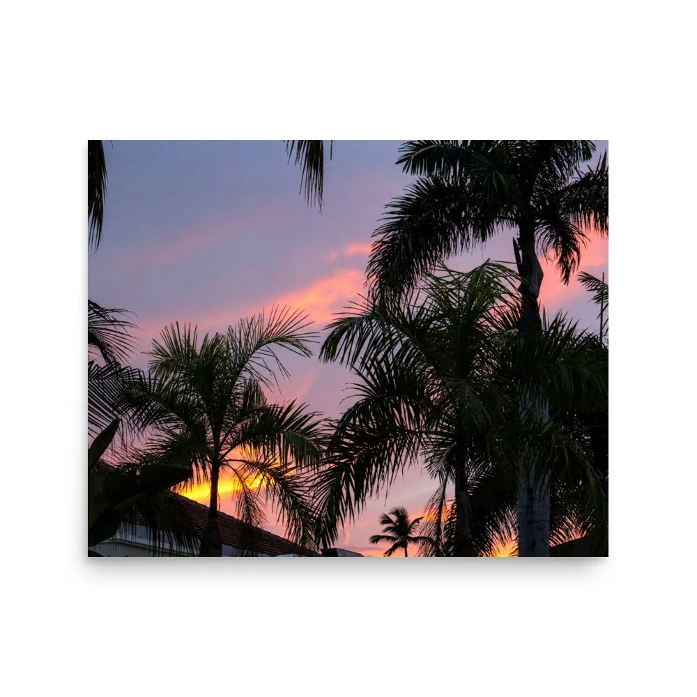 Pastel Palms- Photo paper poster