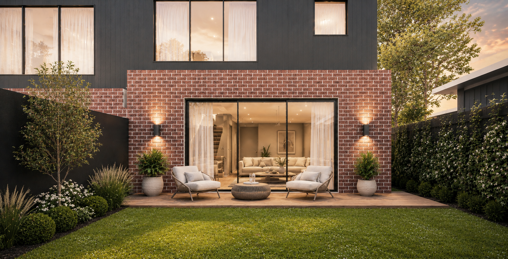 Bespoke residential architecture detailing showcasing carefully selected materials, craftsmanship and timeless design principles