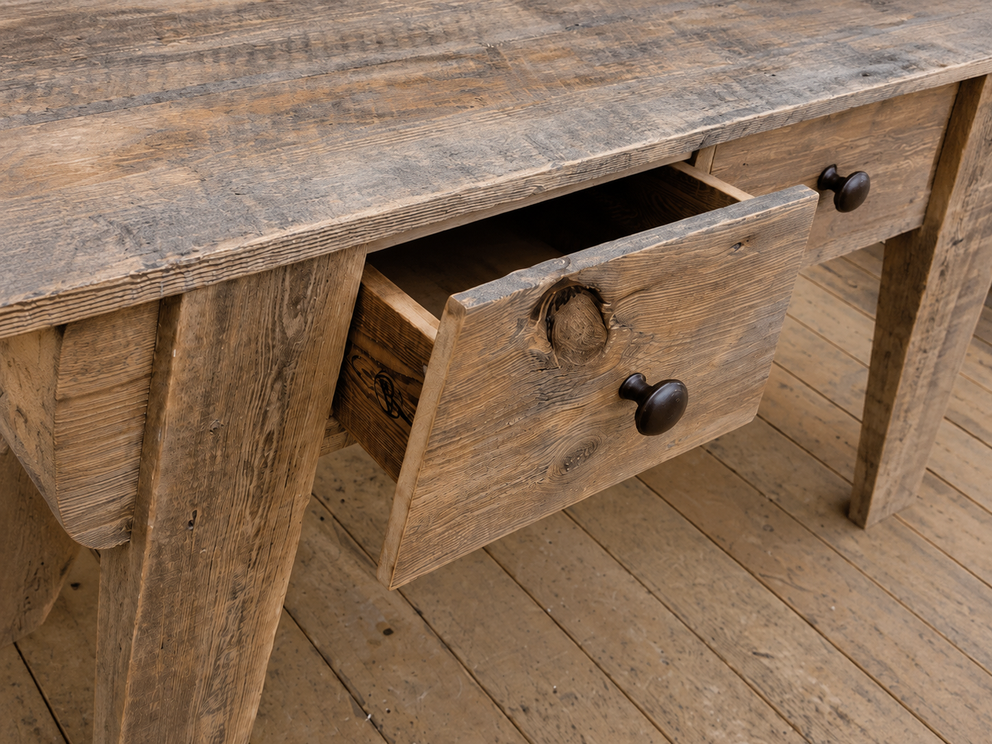 Closeup of weathered barnwood grain and texture