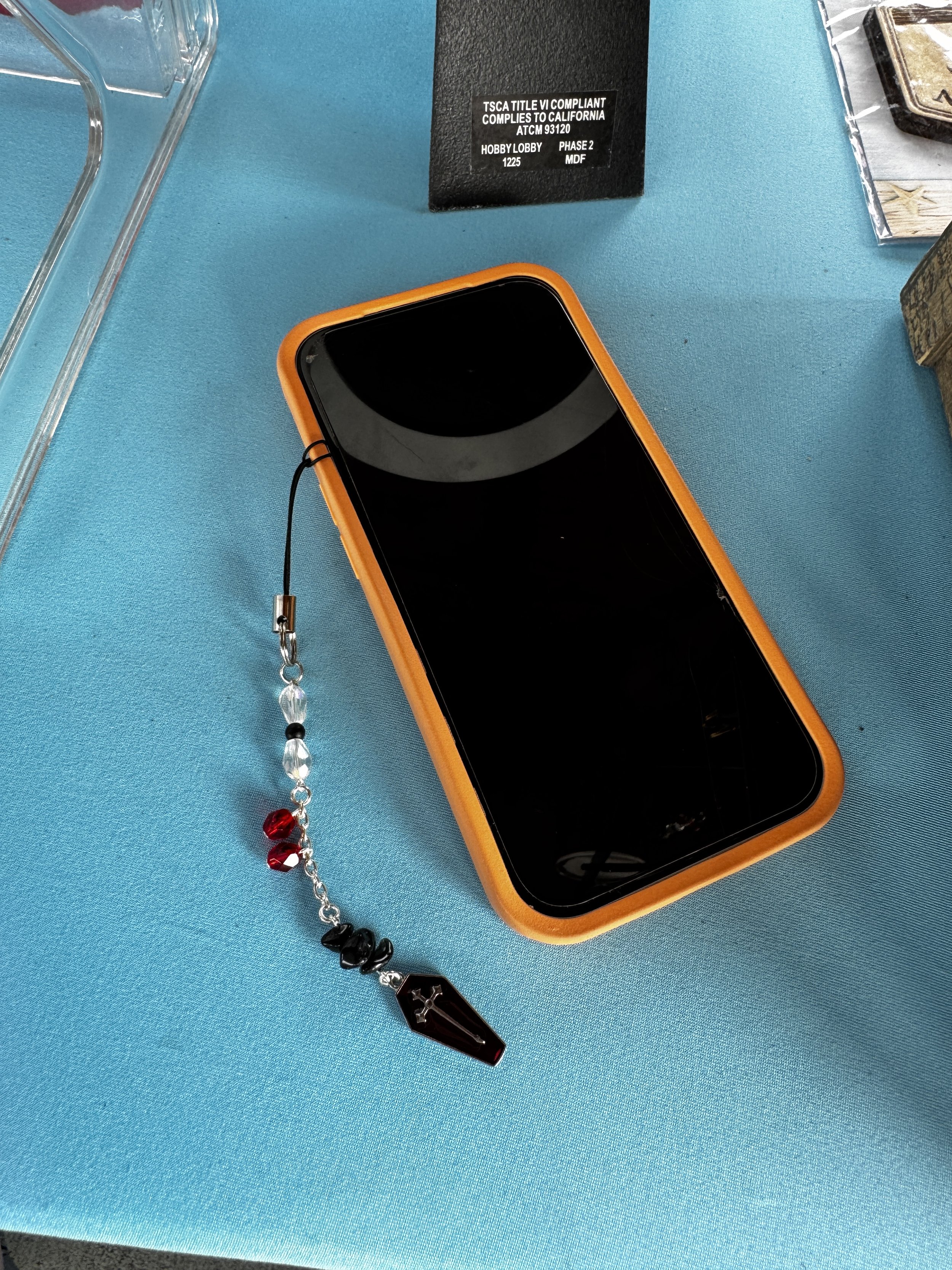 COFFIN PHONE CHARM