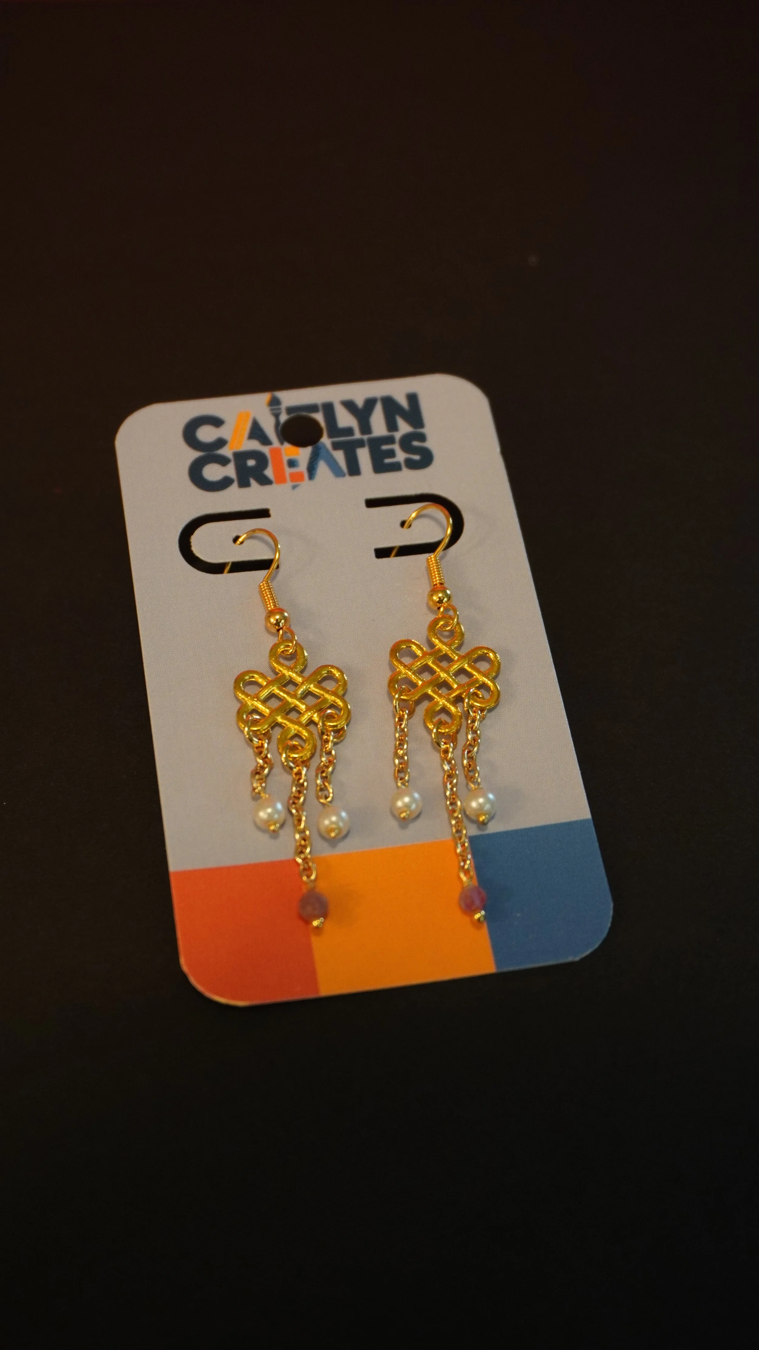 GOLDEN PEARL EARRINGS
