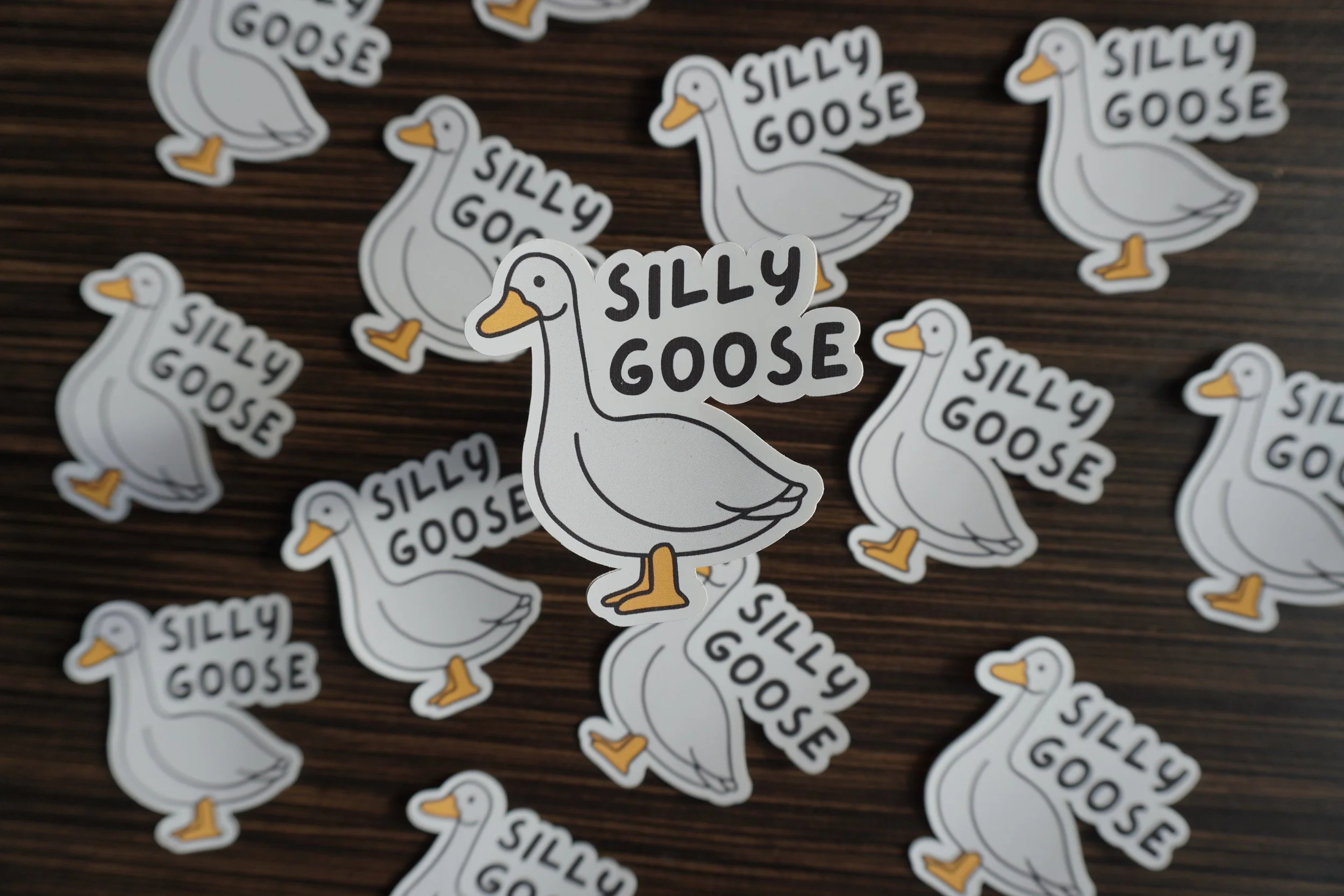 SILLY GOOSE WATERPROOF DIE-CUT STICKER