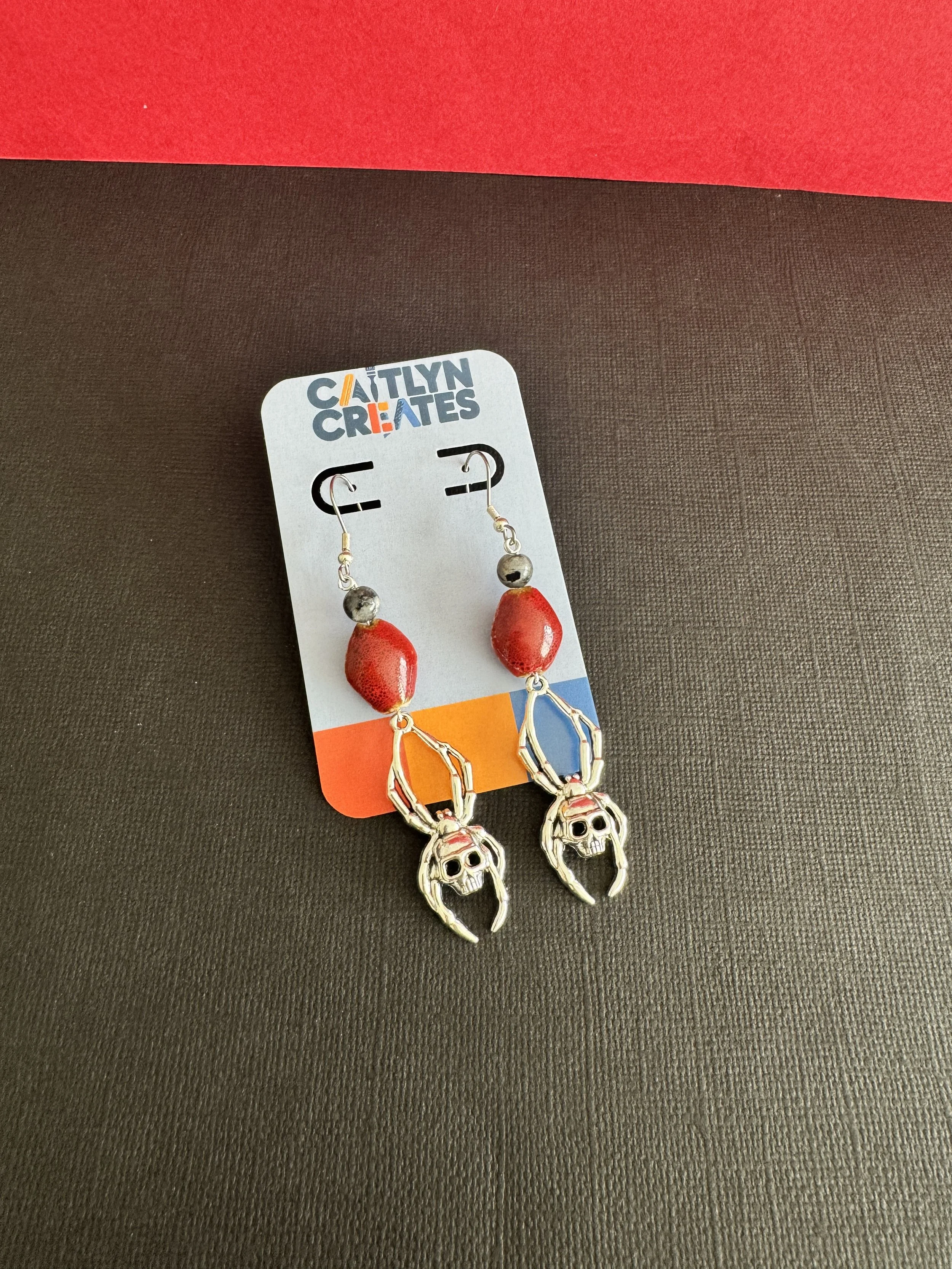 SKULLY THE SPIDER EARRINGS
