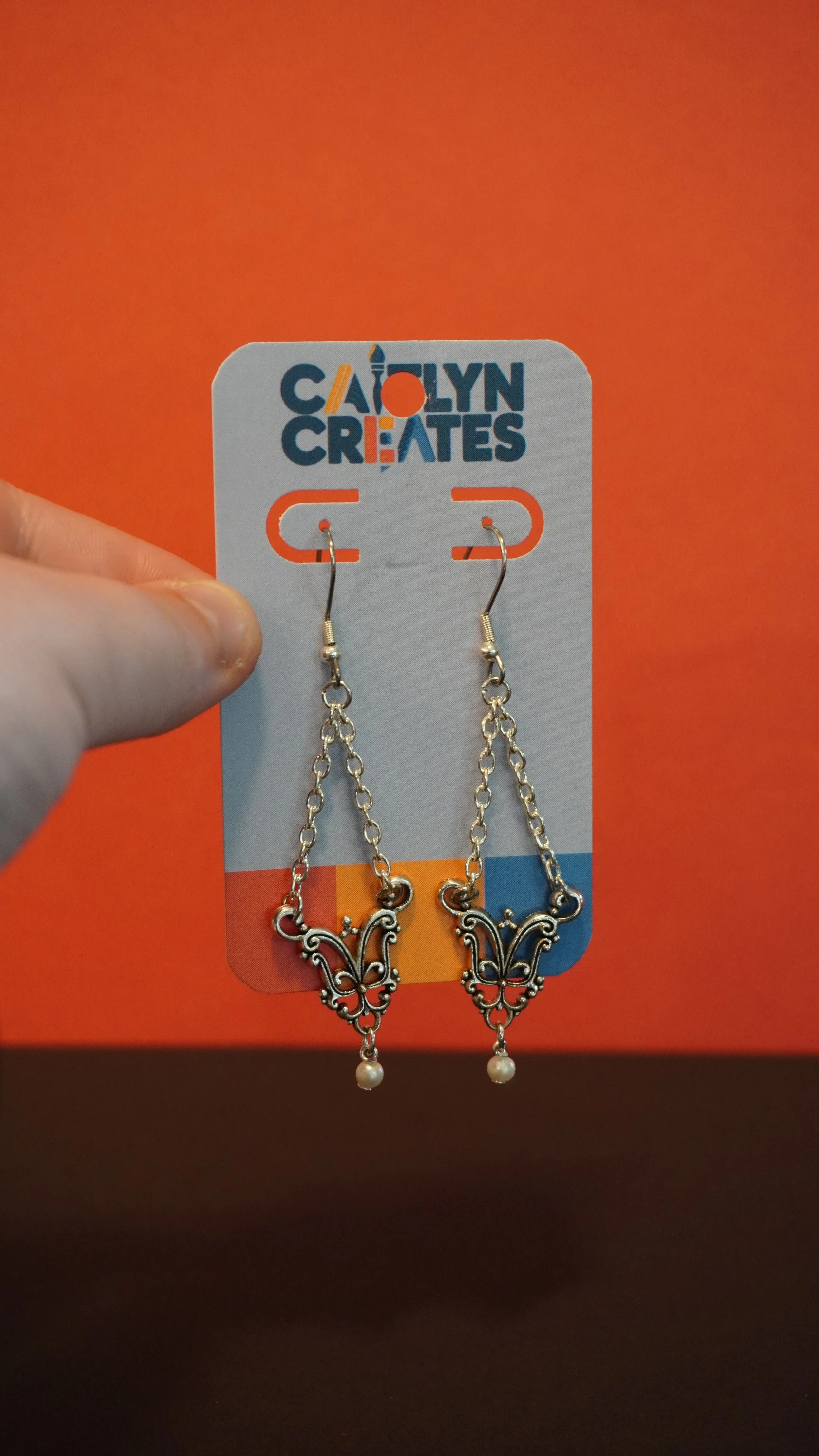 SILVER CHANDELIER EARRINGS