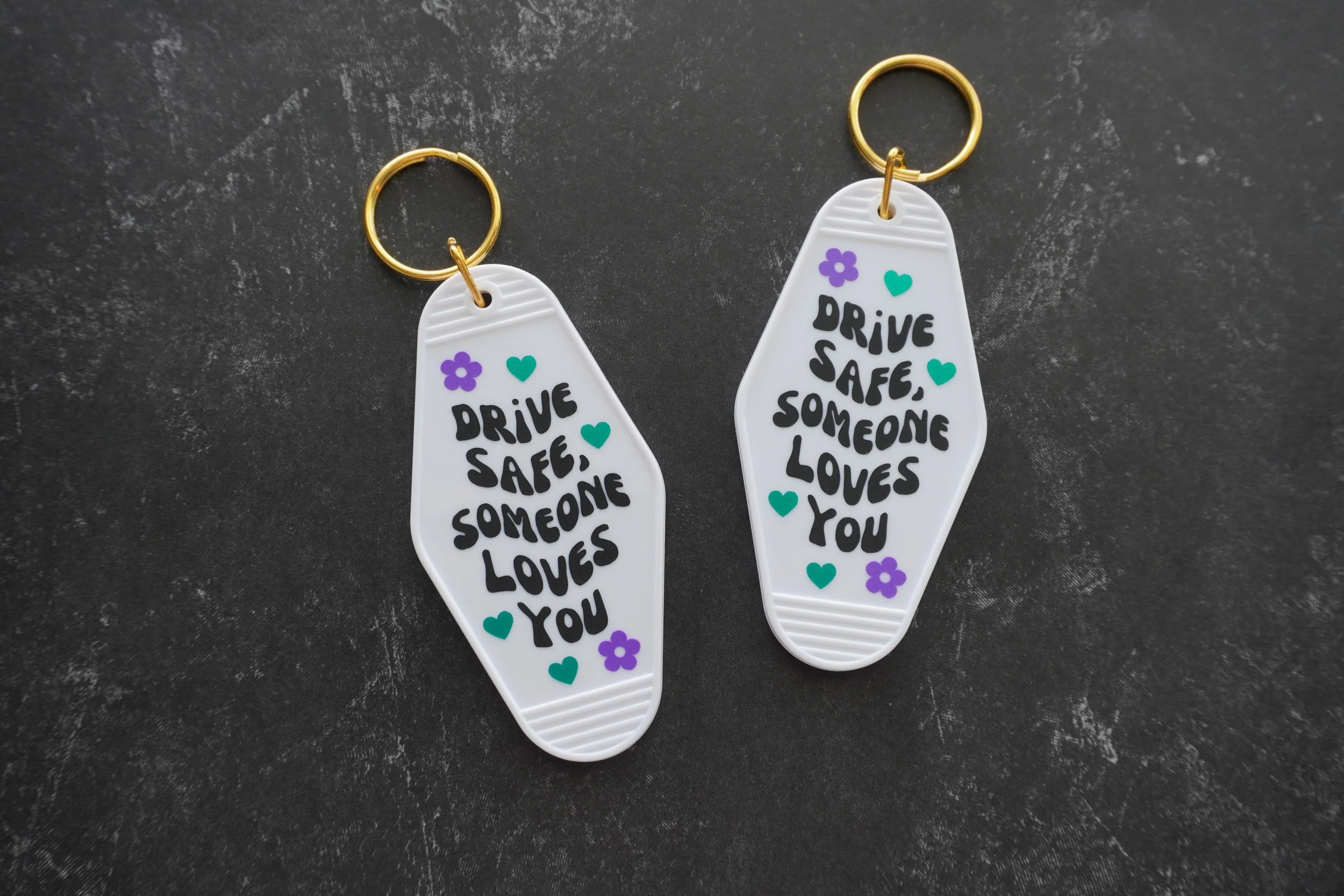 DRIVE SAFE MOTEL KEYCHAIN