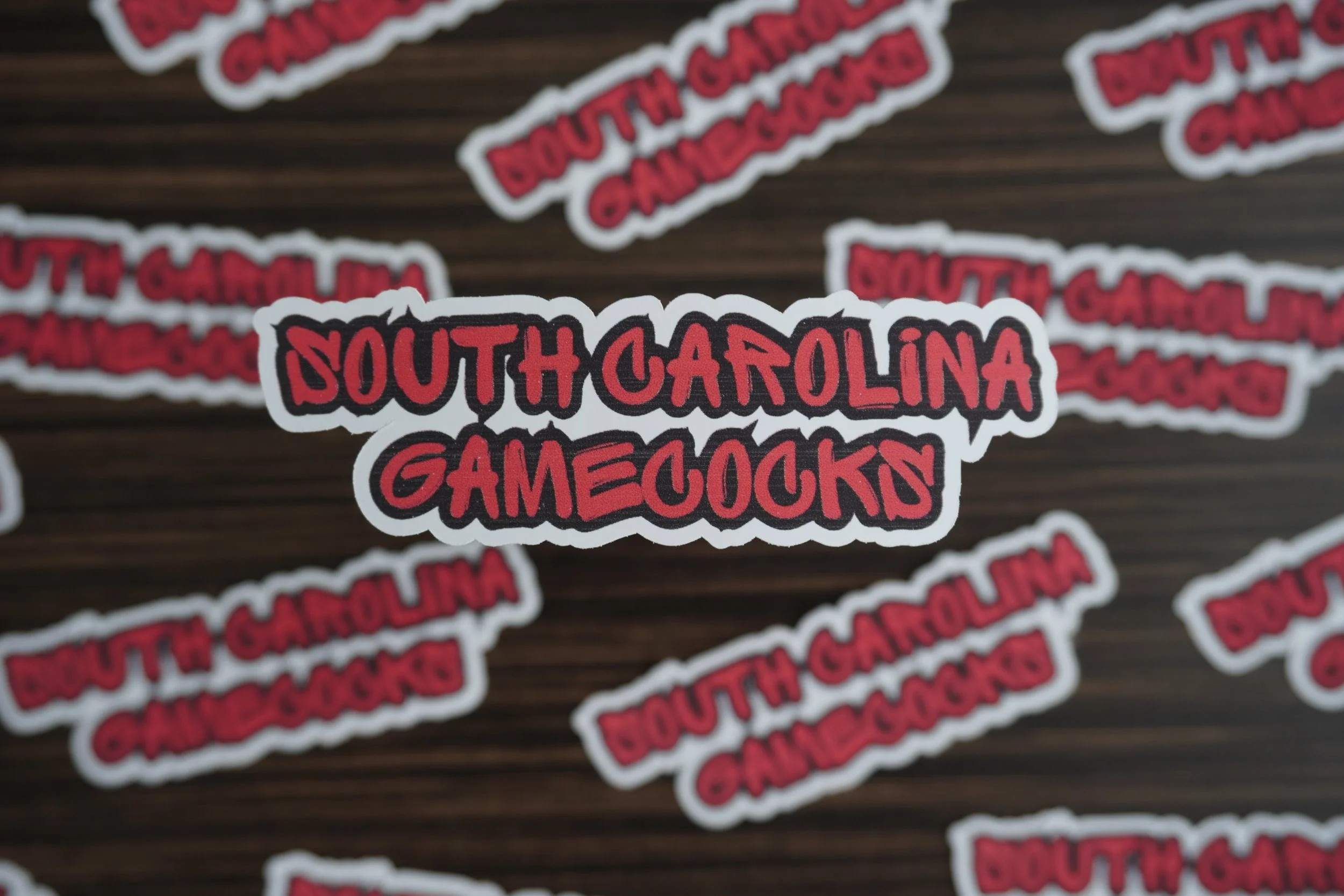 "South Carolina Gamecocks" Graffiti Sticker.JPG