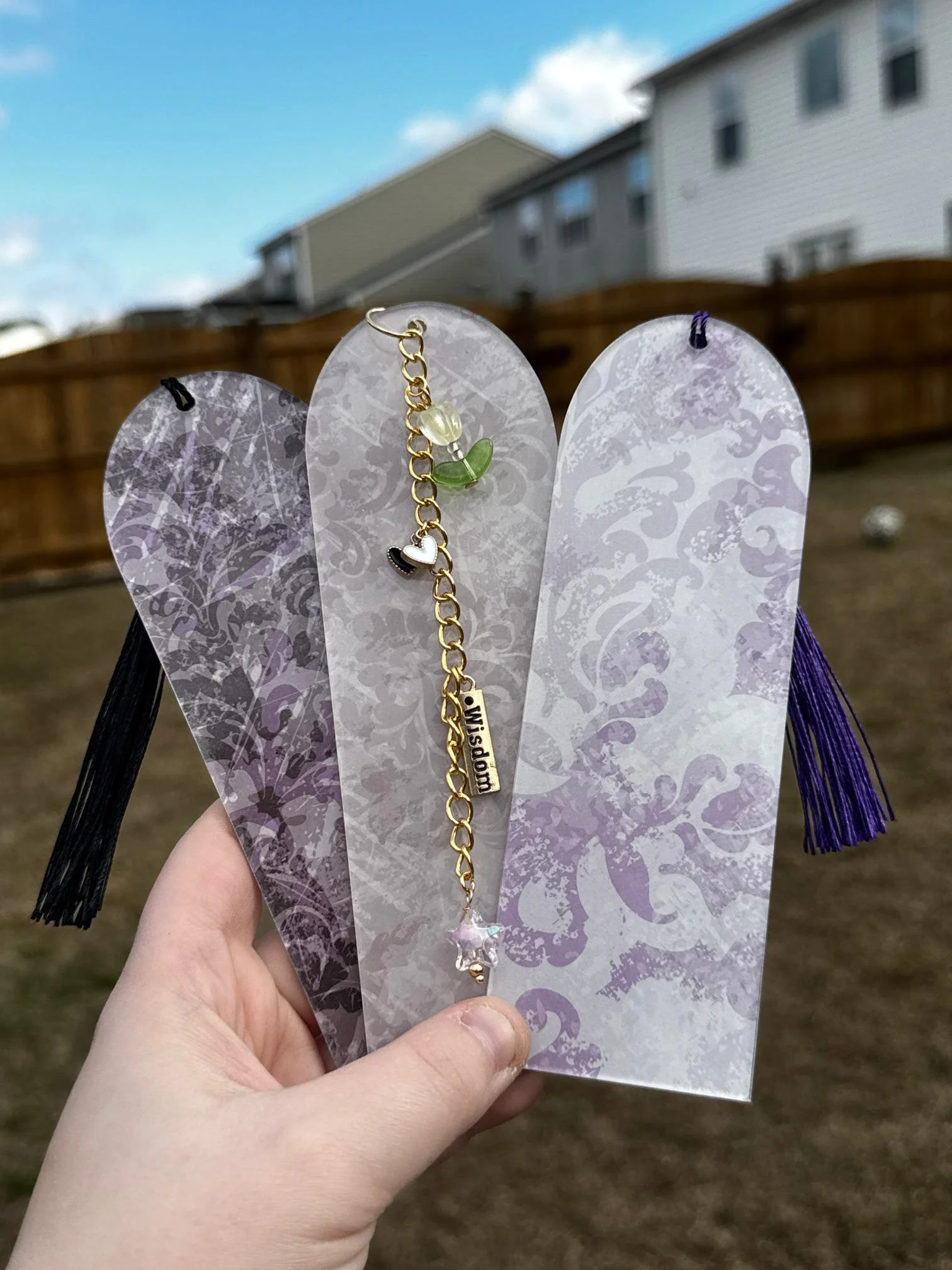 PURPLE FANTASY CHARM-ING BOOKMARKS