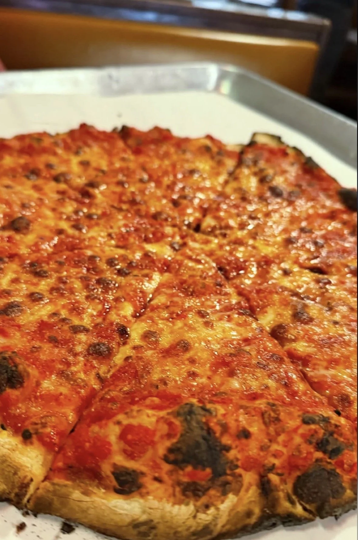 New Haven's famous apizza, one of the many cuisines available.