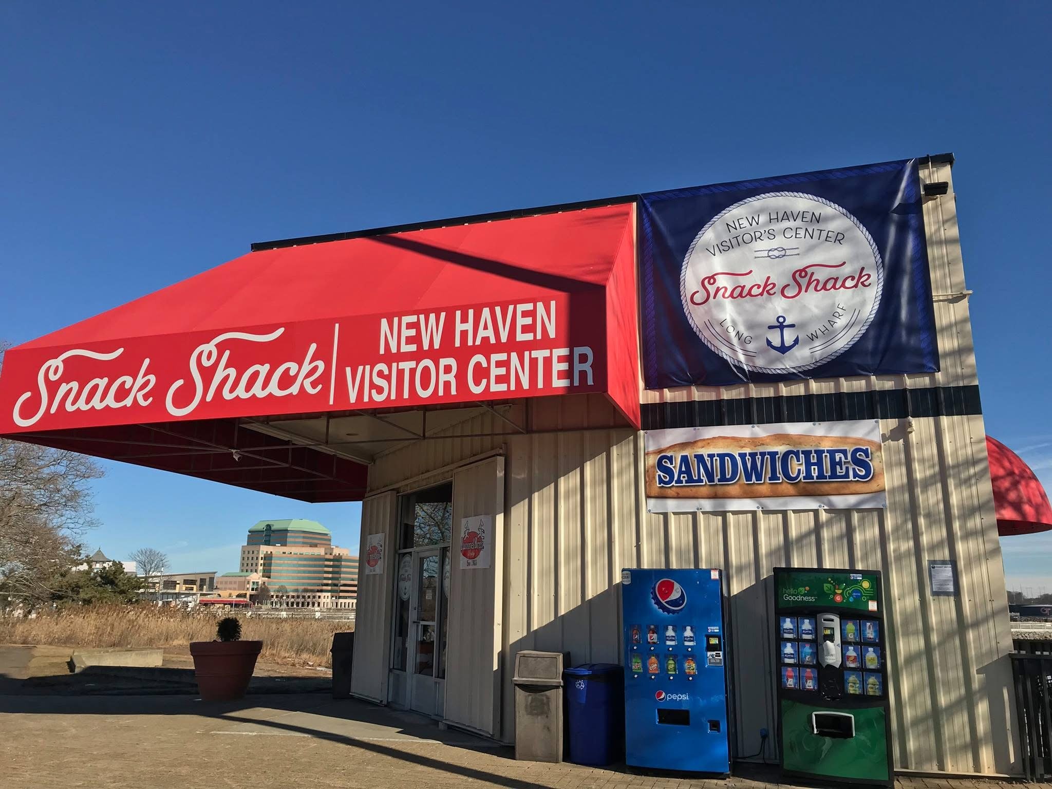 The New Haven Visitor Center and Snack Shack.