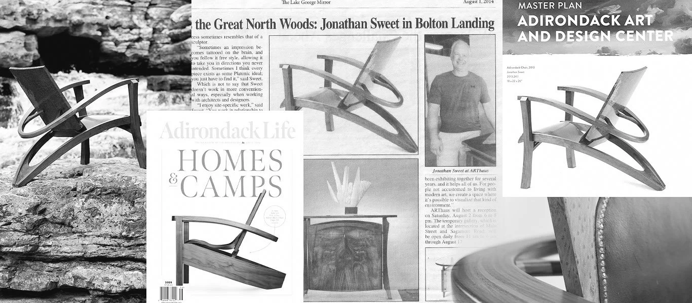 Collage of mod-ack chair and press