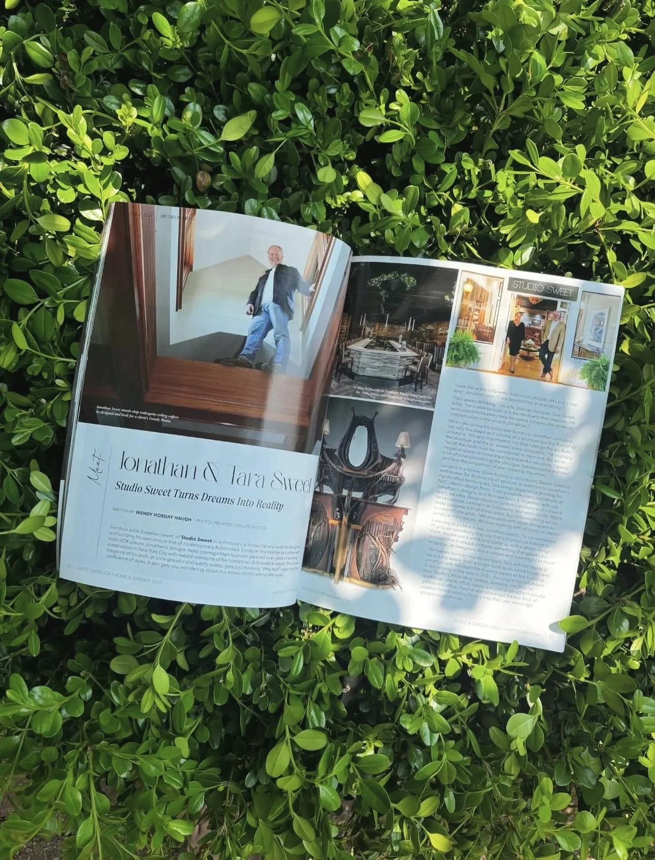 Saratoga Home & Garden, article on Studio Sweet
