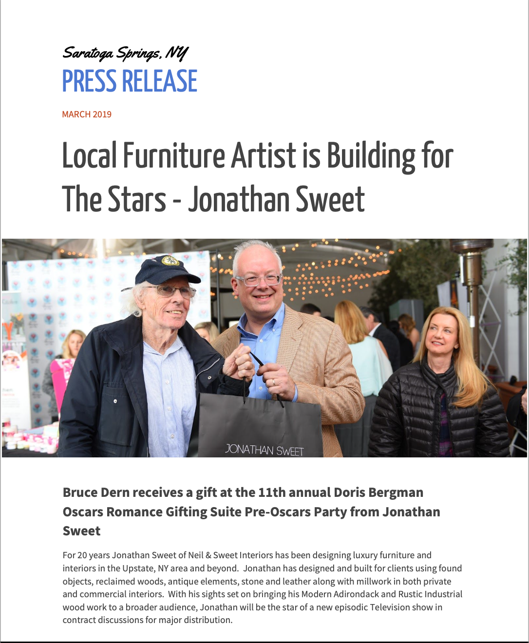 Building with the starts press release