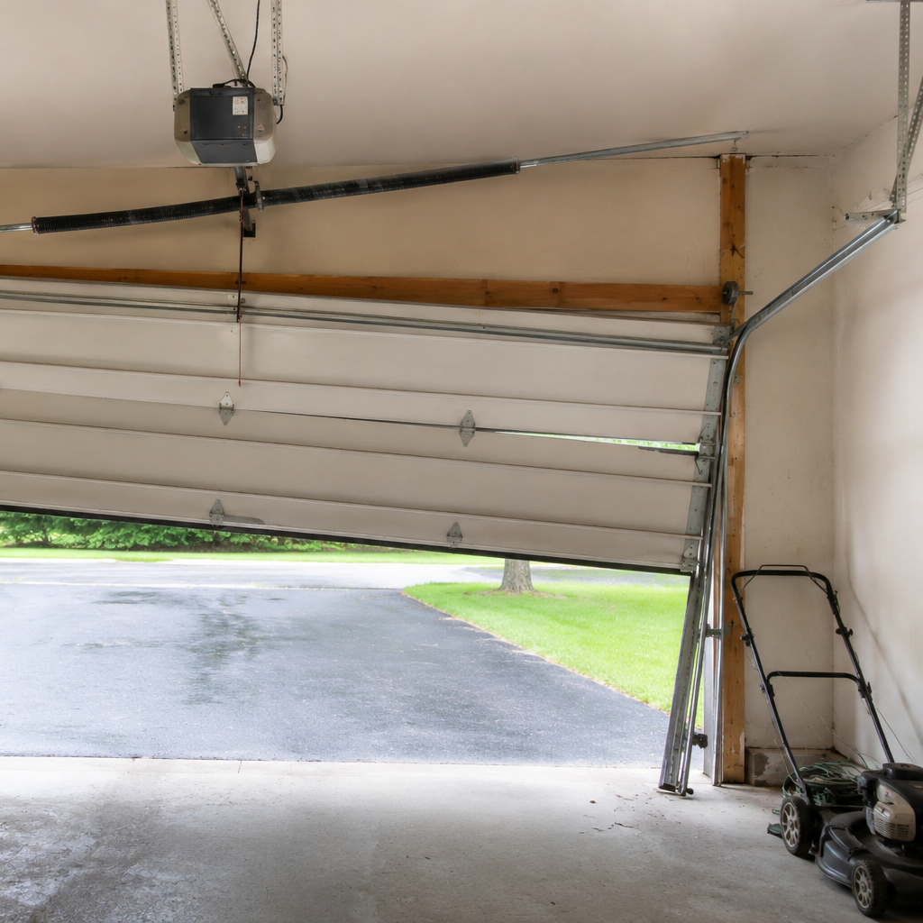 Garage Door Off Track on One Side? Why It Happens