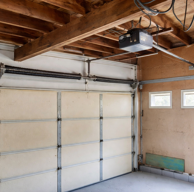 fractured garage door torsion spring with visible rust