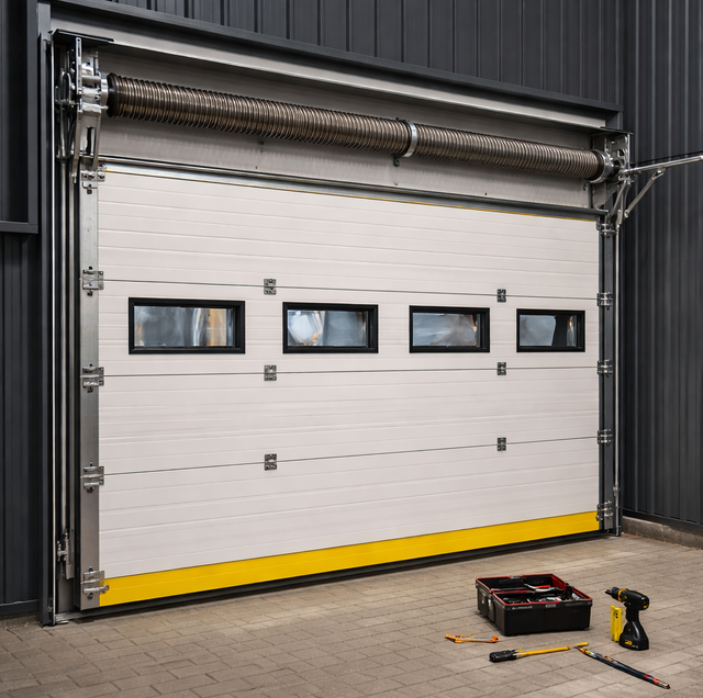 two-layer steel garage door with thick foam core