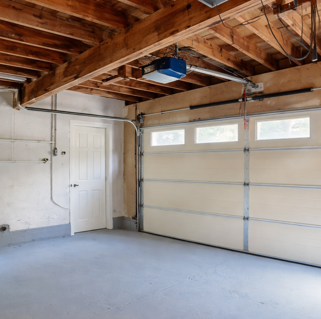 garage door spring open a few inches off the floor