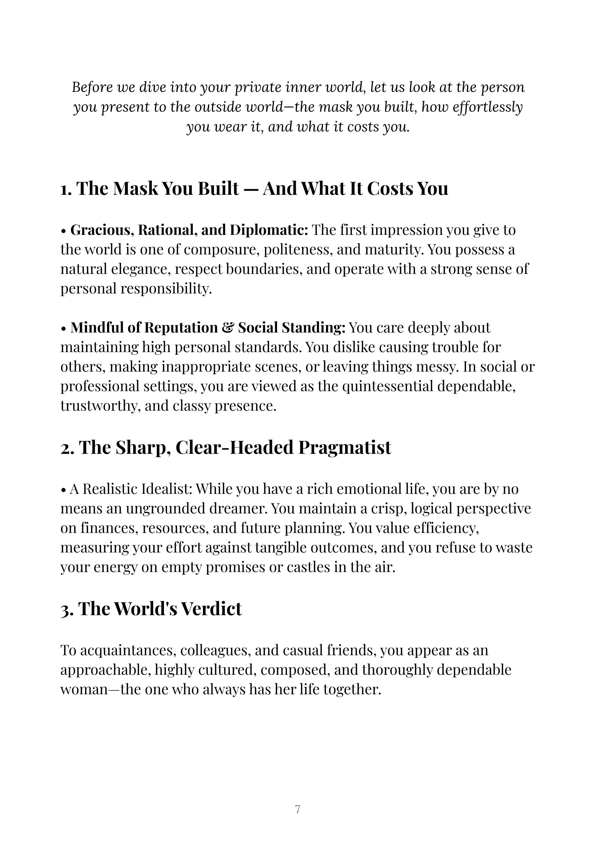 Sample report page