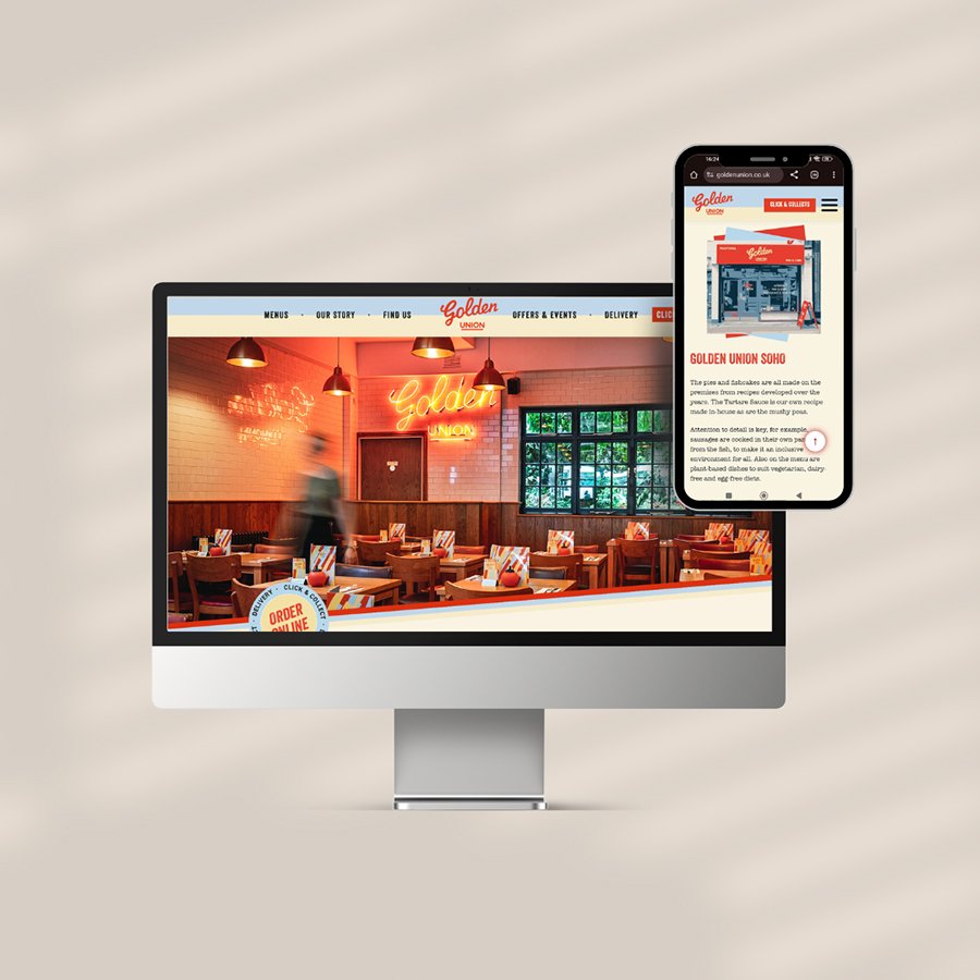 Restaurant website design  for Golden Union