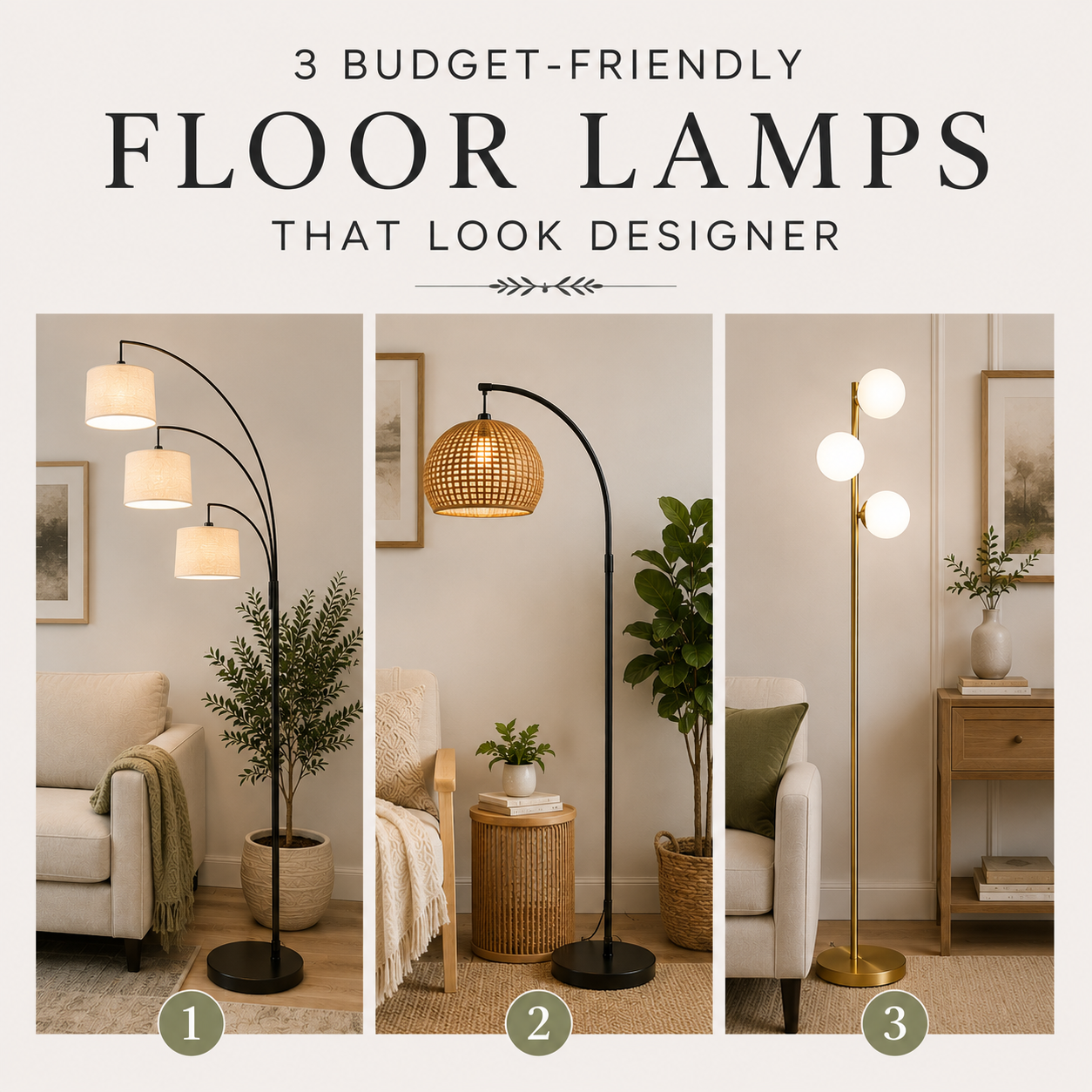 3 Budget-Friendly Floor Lamps That Look Designer
