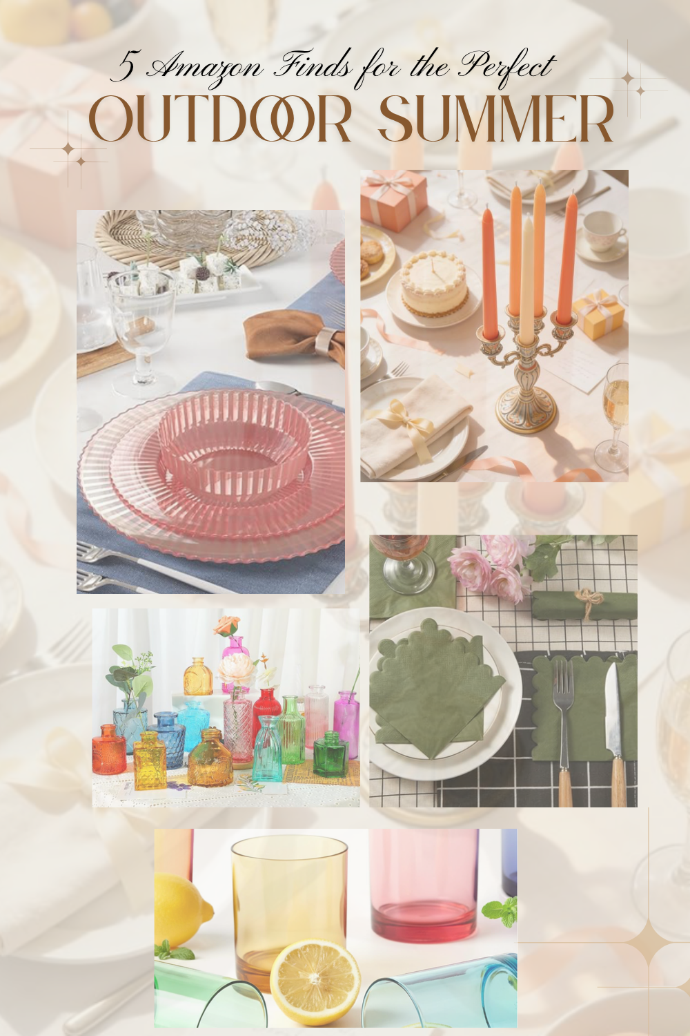 5 Affordable, Colorful Amazon Finds for Creating a Stunning Outdoor Tablescape This Summer!