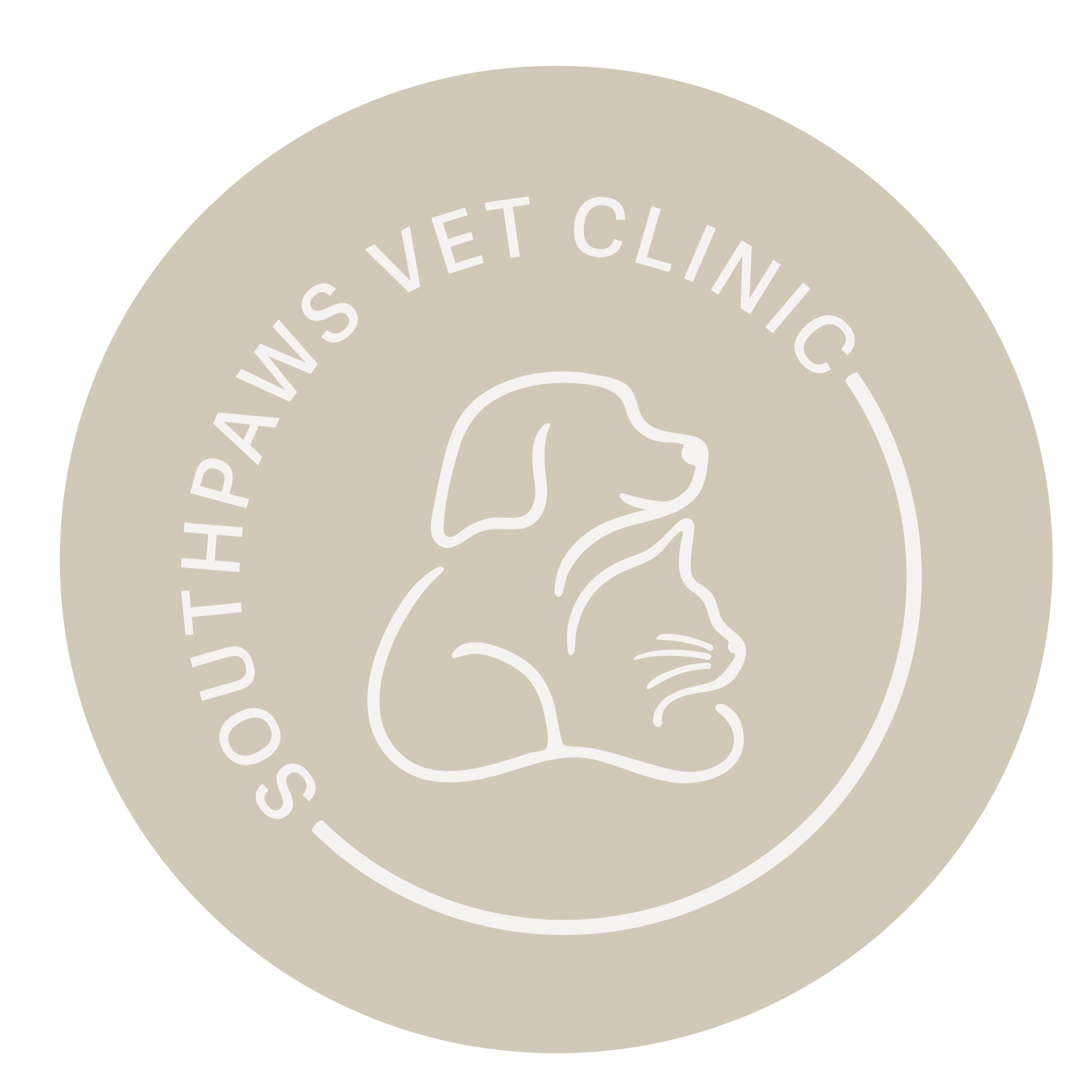 Southpaws stamp logo in tan