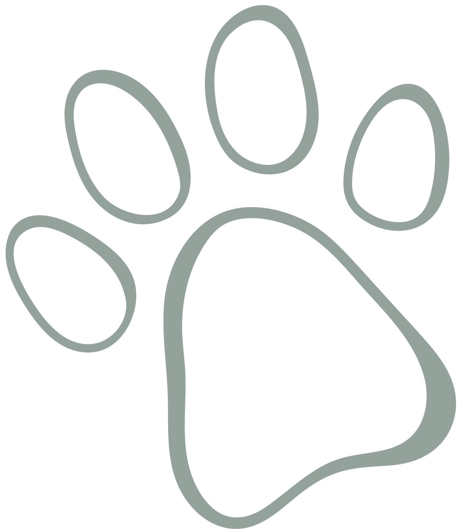 Green paw print