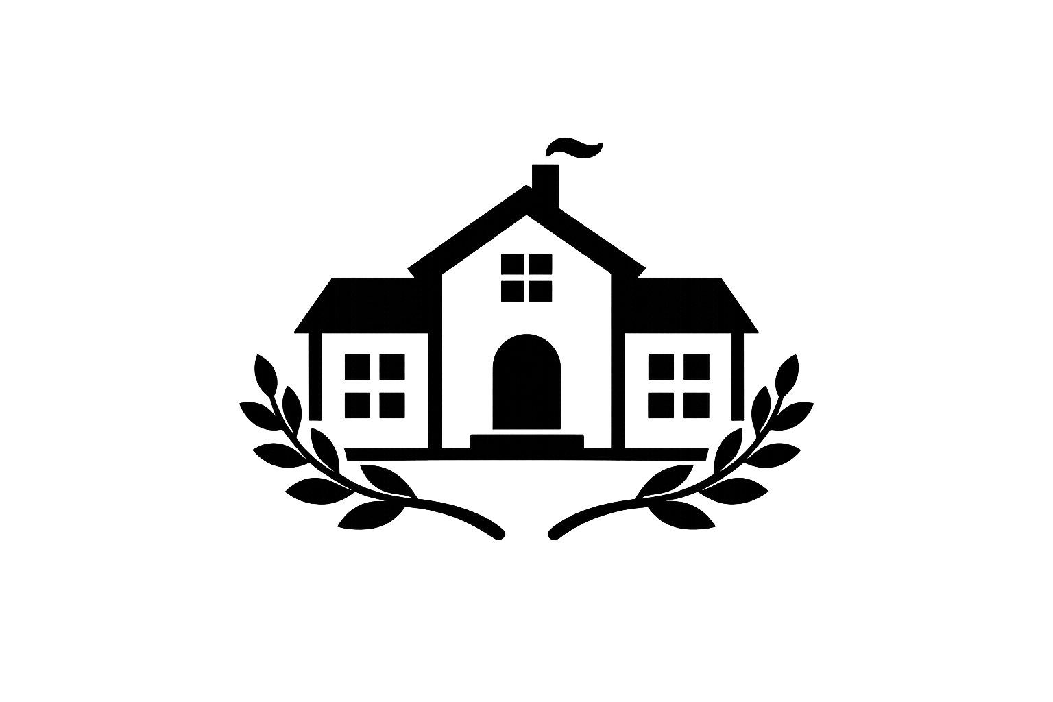 Simple black icon representing HOA communities, neighborhoods, and resident engagement programs.