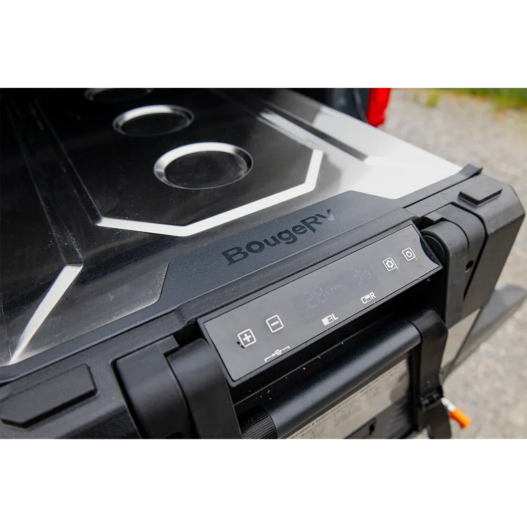 BougeRV Rocky 52L fridge control panel close-up