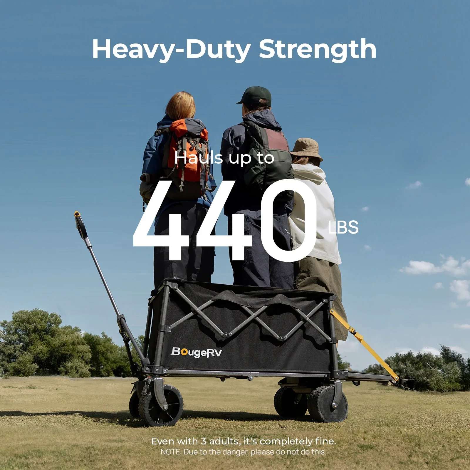 BougeRV eWagon holding up to 440 lbs (200kg) load capacity