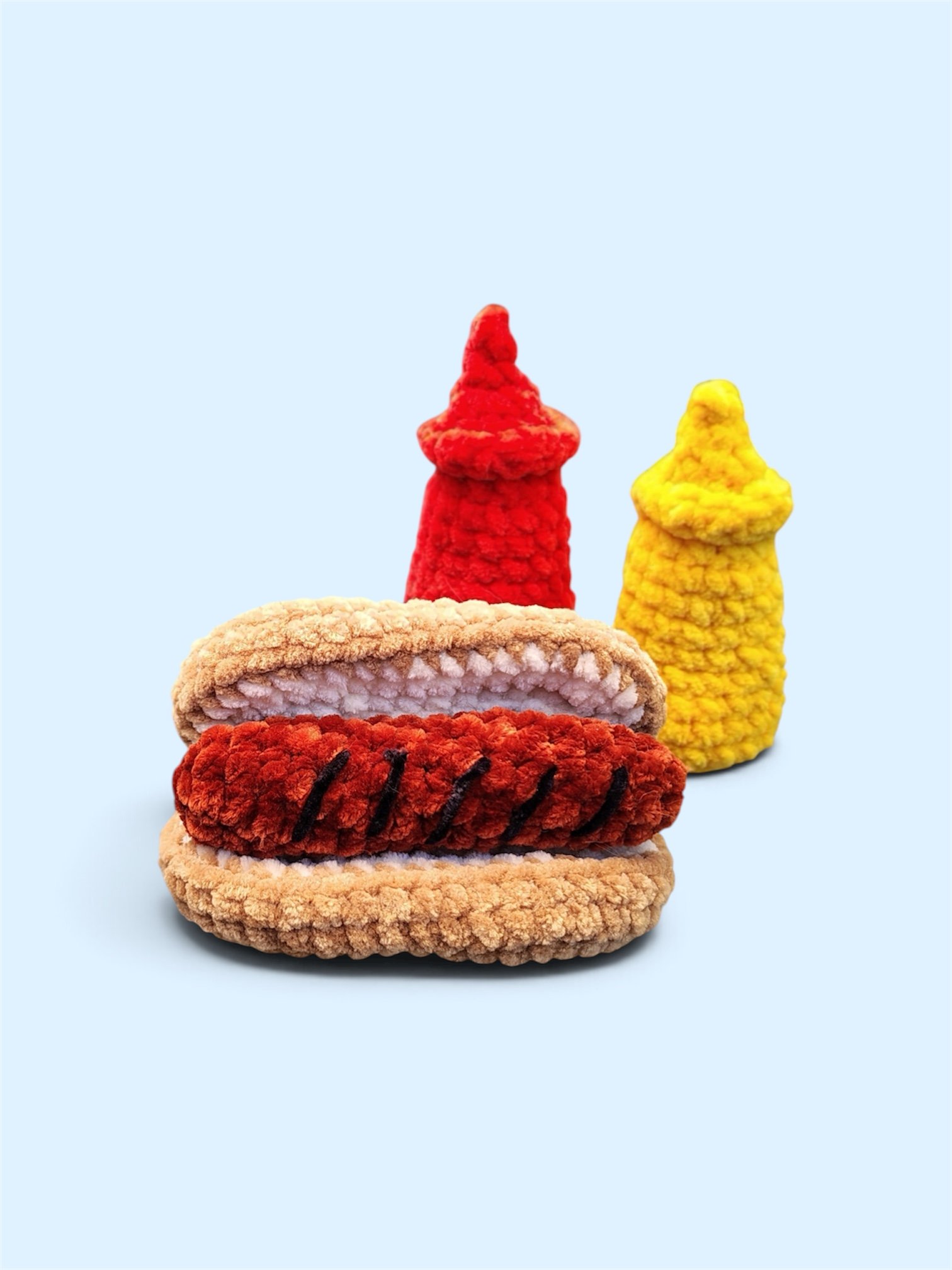 Plush Hot Dog Playset