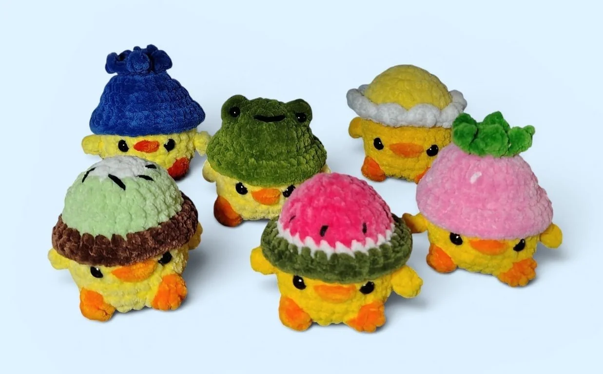 Plush Chicks with Cute Hats