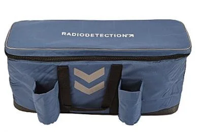 Radiodetection soft carry bag designed to hold an RD7200 or RD8200 locator, transmitter, and accessories.